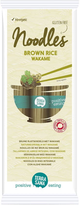 Nudle (Celozrnná rýže s wakame) bez lepku BIO 250 g - TERRASANA